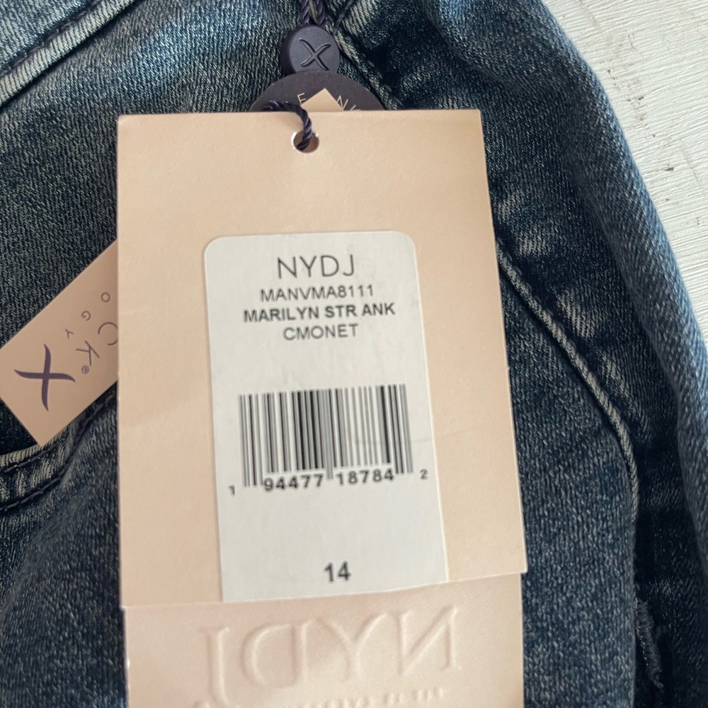 NYDJ Distressed Jeans with Colorful Front Patches - Picture 8 of 9